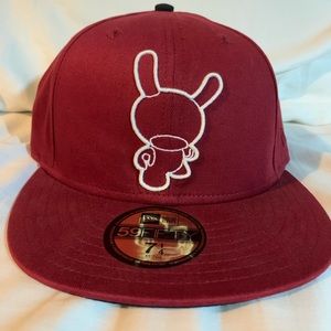 Kidrobot Dunny New Era Maroon Hat/Cap.